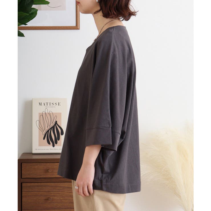 Vネック 7分袖 ドルマンTシャツ | JungleJalopy | 詳細画像93 