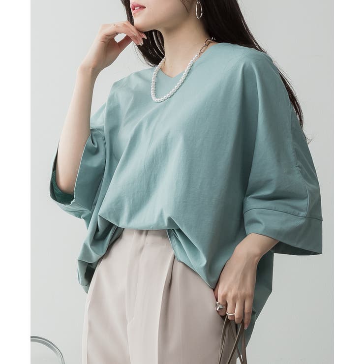 MINT | Vネック 7分袖 ドルマンTシャツ | JungleJalopy