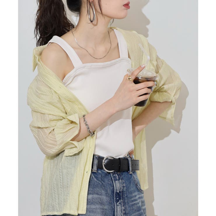 2x2リブチューブ キャミソール 大きいサイズ | JungleJalopy | 詳細画像70 