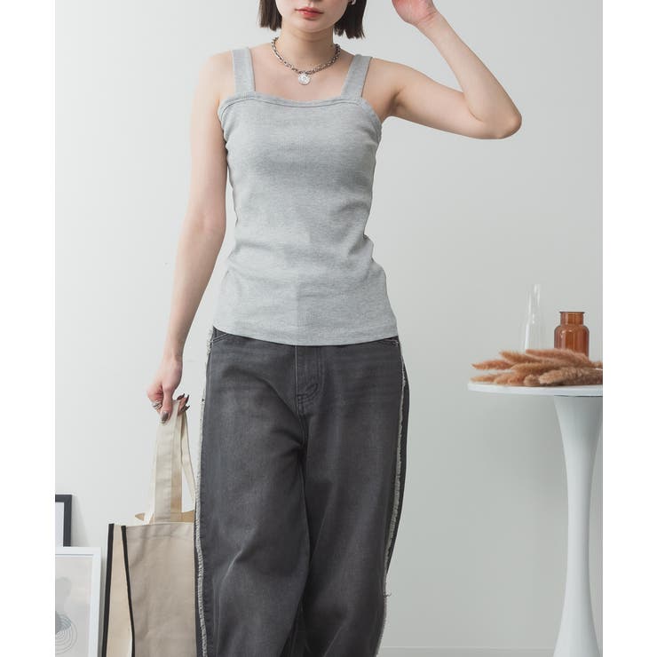 2x2リブチューブ キャミソール 大きいサイズ | JungleJalopy | 詳細画像74 