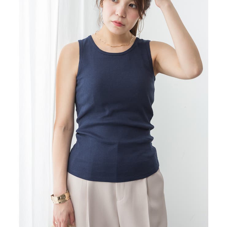 NAVY | カップ付き タンクトップ 大きいサイズ | JungleJalopy