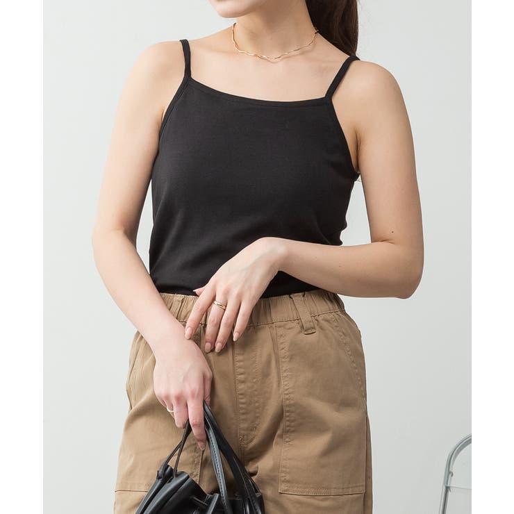 BLACK | カップ付き キャミソール 大きいサイズ | JungleJalopy