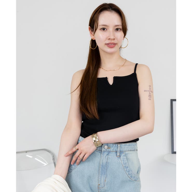 キーネックキャミソール インナー 綿100% | JungleJalopy | 詳細画像4 