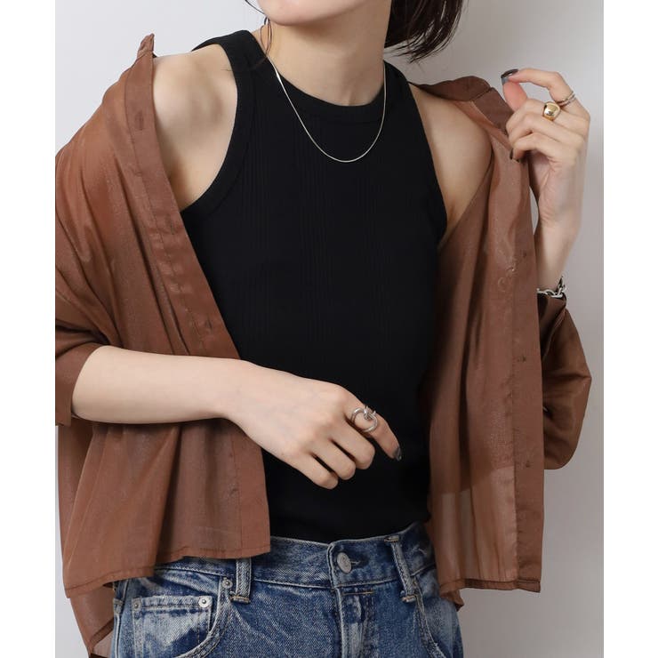 ランダムリブ アメリカンスリーブタンクトップ レディース 大きいサイズ | JungleJalopy | 詳細画像16 