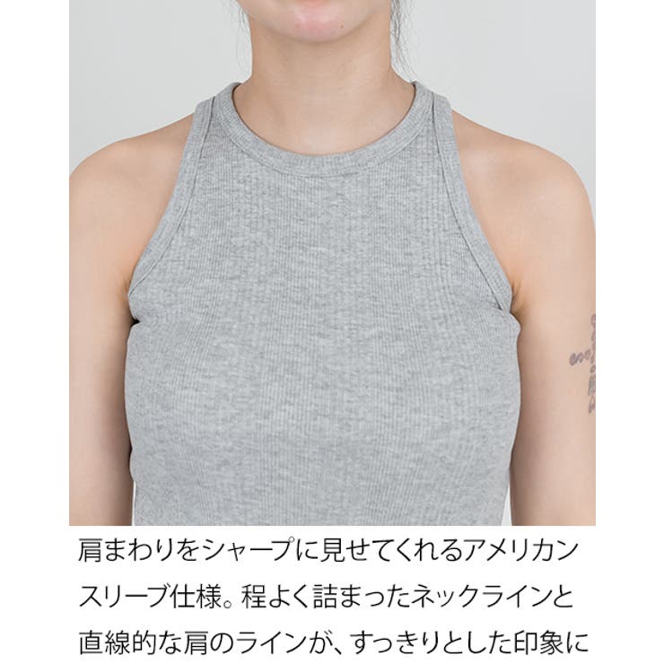 ランダムリブ アメリカンスリーブタンクトップ レディース 大きいサイズ | JungleJalopy | 詳細画像2 