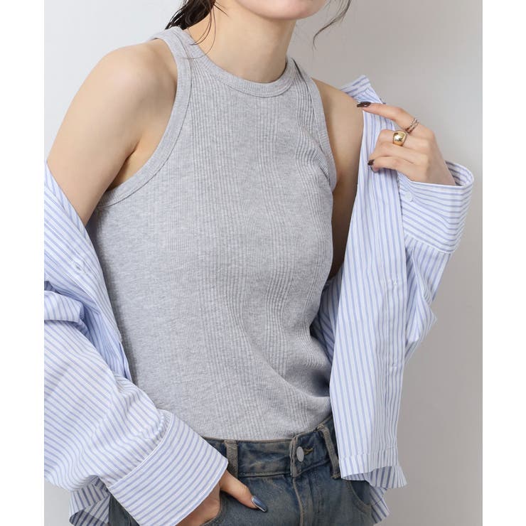 ランダムリブ アメリカンスリーブタンクトップ レディース 大きいサイズ | JungleJalopy | 詳細画像24 