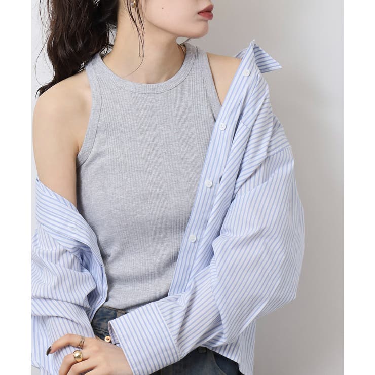 ランダムリブ アメリカンスリーブタンクトップ レディース 大きいサイズ | JungleJalopy | 詳細画像26 