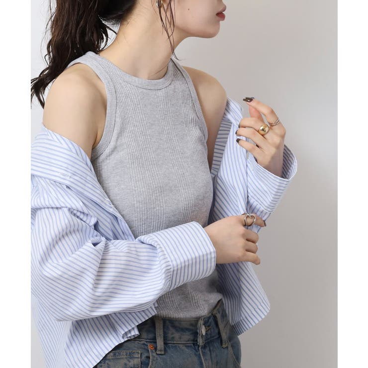 ランダムリブ アメリカンスリーブタンクトップ レディース 大きいサイズ | JungleJalopy | 詳細画像27 