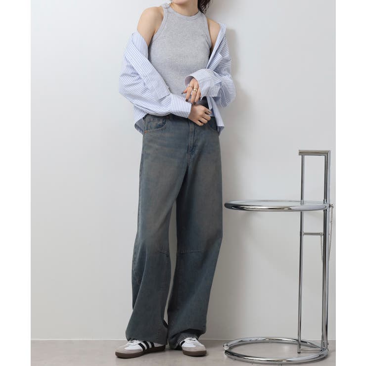 ランダムリブ アメリカンスリーブタンクトップ レディース 大きいサイズ | JungleJalopy | 詳細画像28 