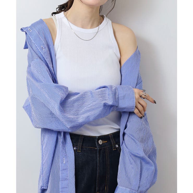 ランダムリブ アメリカンスリーブタンクトップ レディース 大きいサイズ | JungleJalopy | 詳細画像42 