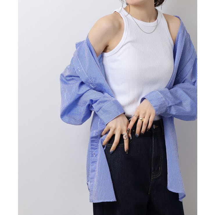 ランダムリブ アメリカンスリーブタンクトップ レディース 大きいサイズ | JungleJalopy | 詳細画像43 