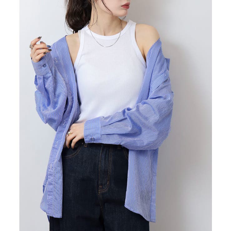 ランダムリブ アメリカンスリーブタンクトップ レディース 大きいサイズ | JungleJalopy | 詳細画像46 