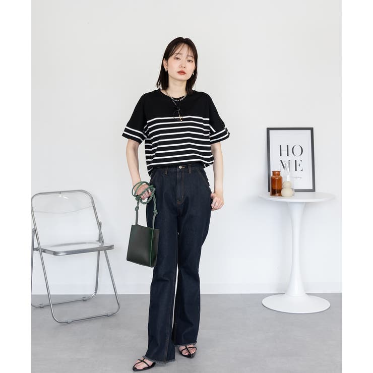 パネルボーダー風半袖トップス レディース 大きいサイズ | JungleJalopy | 詳細画像10 