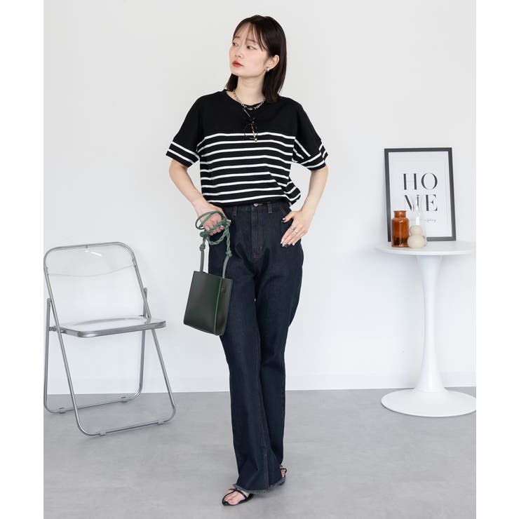 パネルボーダー風半袖トップス レディース 大きいサイズ | JungleJalopy | 詳細画像12 