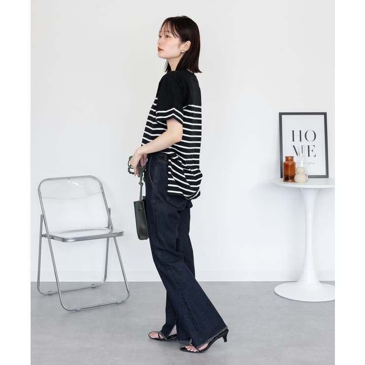 パネルボーダー風半袖トップス レディース 大きいサイズ | JungleJalopy | 詳細画像14 