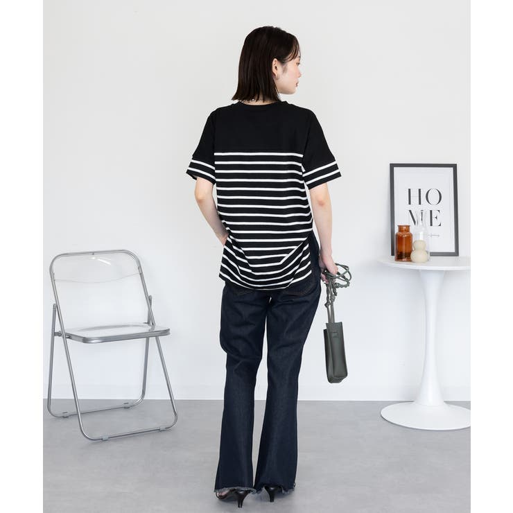 パネルボーダー風半袖トップス レディース 大きいサイズ | JungleJalopy | 詳細画像15 