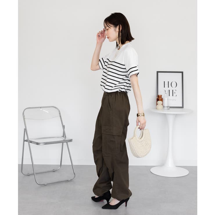 パネルボーダー風半袖トップス レディース 大きいサイズ | JungleJalopy | 詳細画像28 