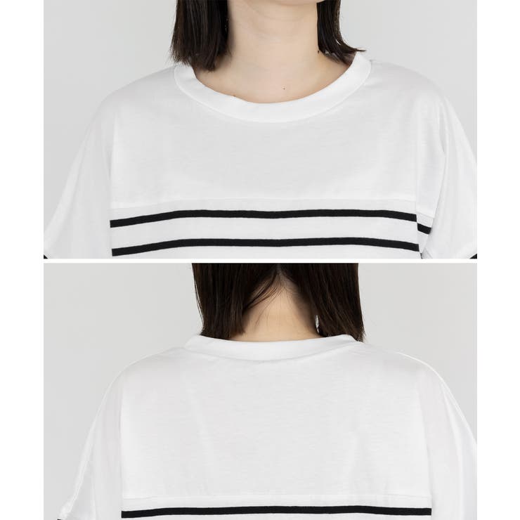 パネルボーダー風半袖トップス レディース 大きいサイズ | JungleJalopy | 詳細画像33 