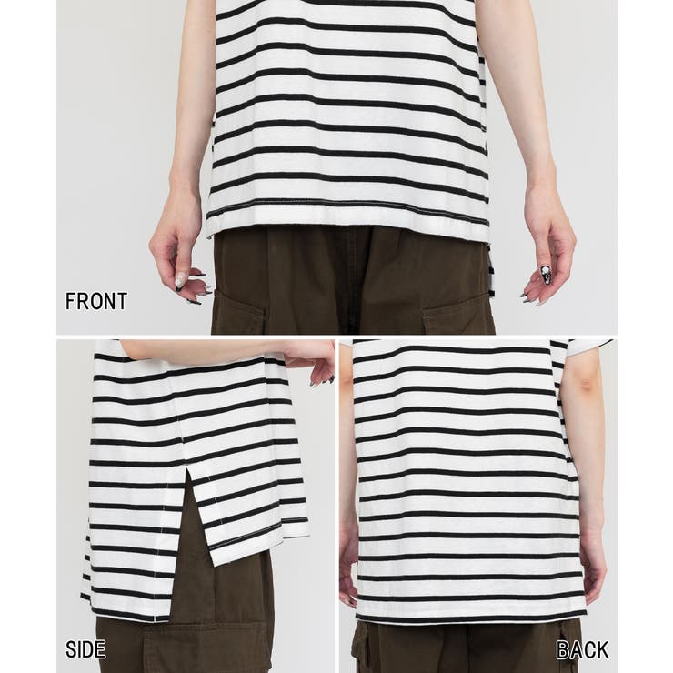 パネルボーダー風半袖トップス レディース 大きいサイズ | JungleJalopy | 詳細画像35 