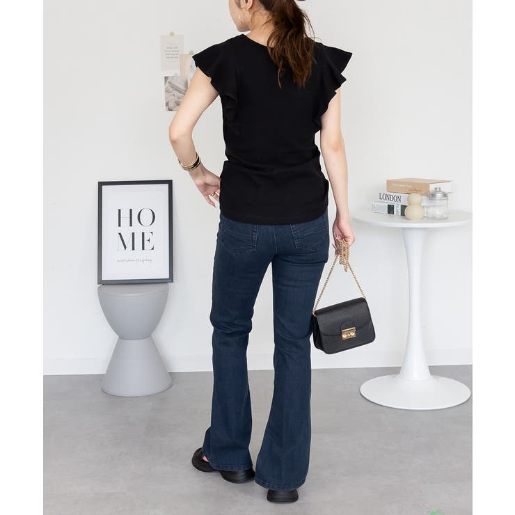 フレアーフレンチスリーブTシャツ レディース 大きいサイズ | JungleJalopy | 詳細画像8 