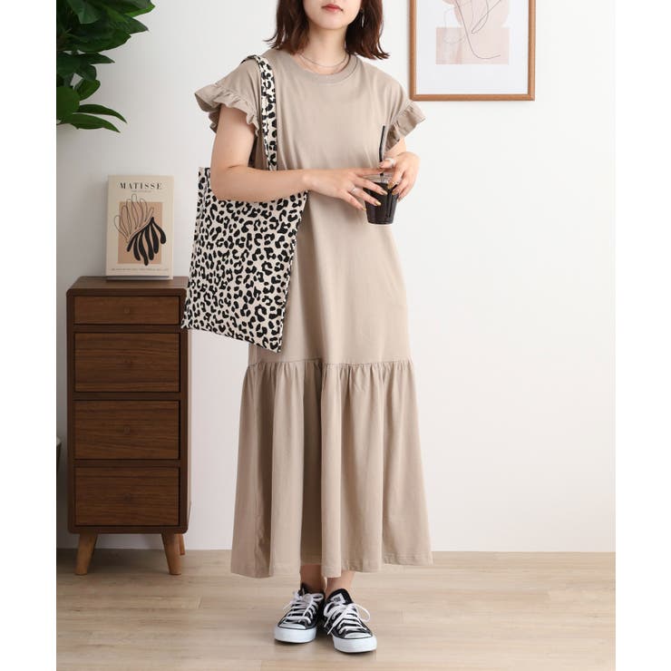 袖フレアノースリーブワンピース レディース 大きいサイズ | JungleJalopy | 詳細画像12 