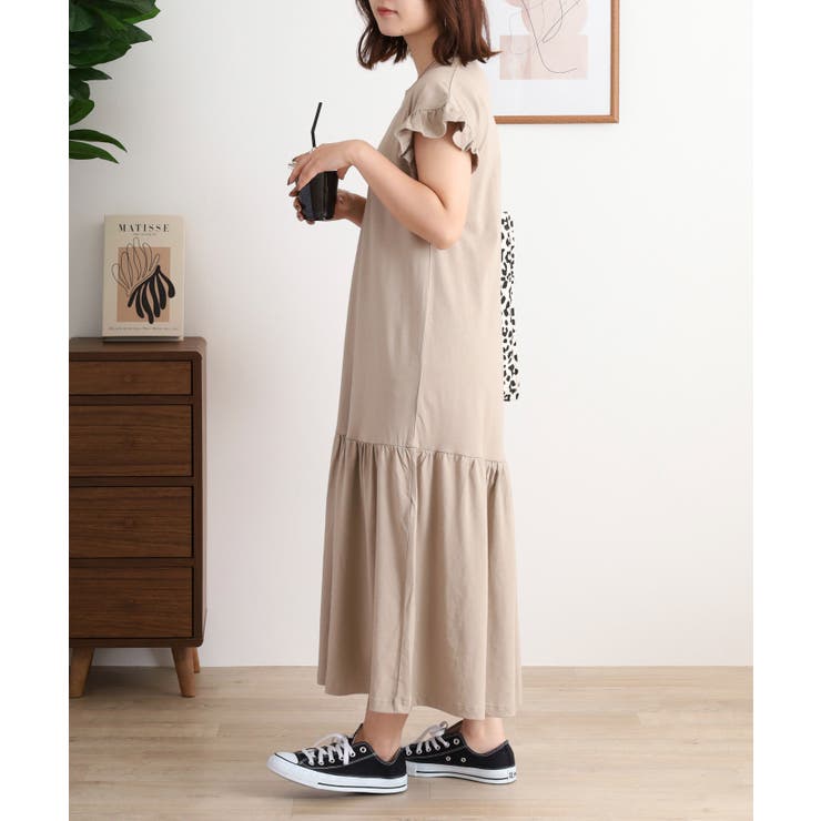 袖フレアノースリーブワンピース レディース 大きいサイズ | JungleJalopy | 詳細画像16 