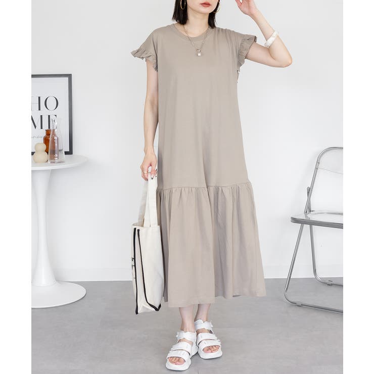 袖フレアノースリーブワンピース レディース 大きいサイズ | JungleJalopy | 詳細画像22 