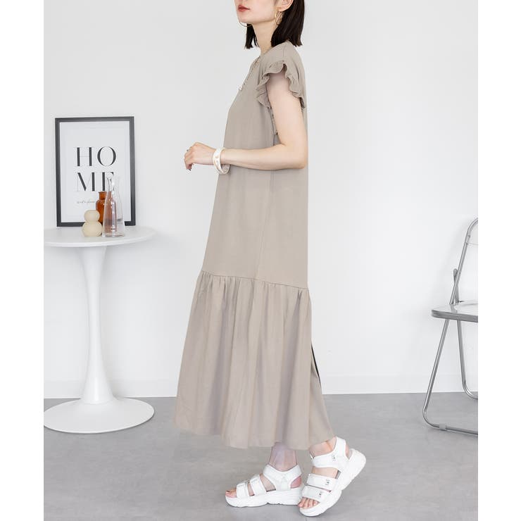 袖フレアノースリーブワンピース レディース 大きいサイズ | JungleJalopy | 詳細画像23 