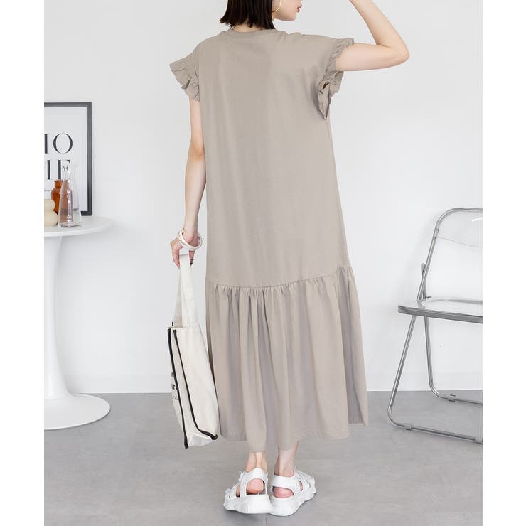 袖フレアノースリーブワンピース レディース 大きいサイズ | JungleJalopy | 詳細画像24 