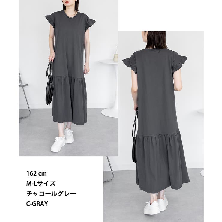 袖フレアノースリーブワンピース レディース 大きいサイズ | JungleJalopy | 詳細画像35 