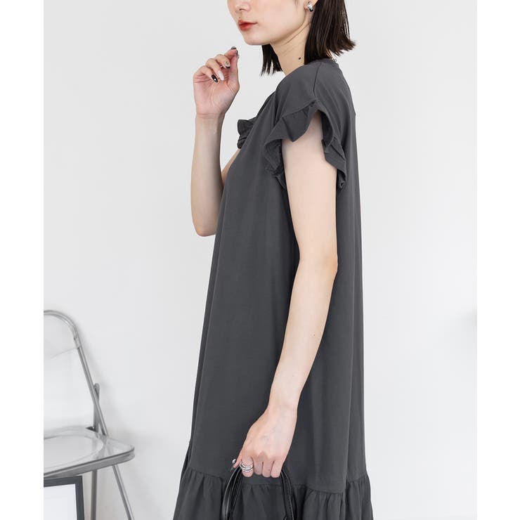 袖フレアノースリーブワンピース レディース 大きいサイズ | JungleJalopy | 詳細画像38 