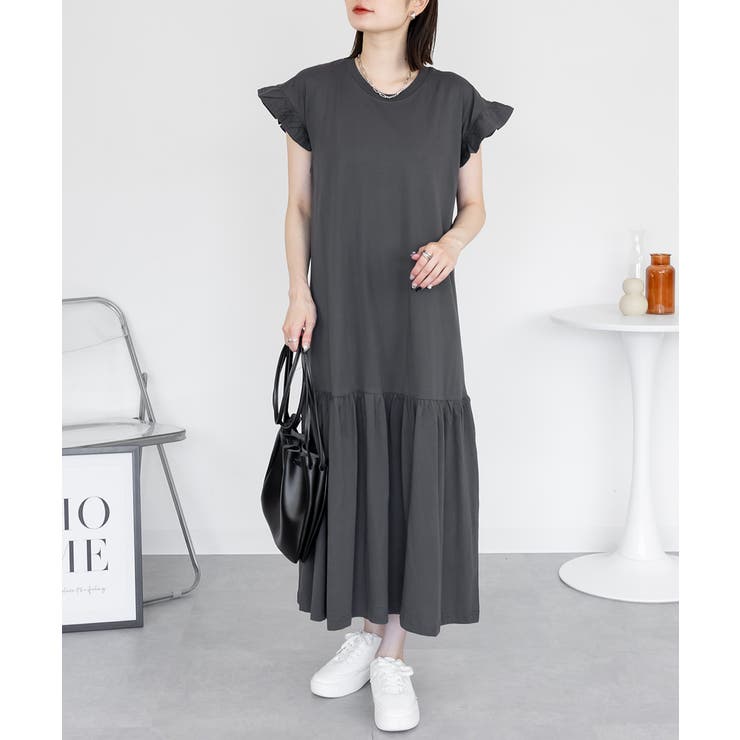 袖フレアノースリーブワンピース レディース 大きいサイズ | JungleJalopy | 詳細画像40 