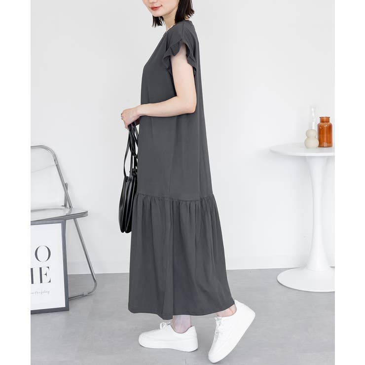 袖フレアノースリーブワンピース レディース 大きいサイズ | JungleJalopy | 詳細画像42 