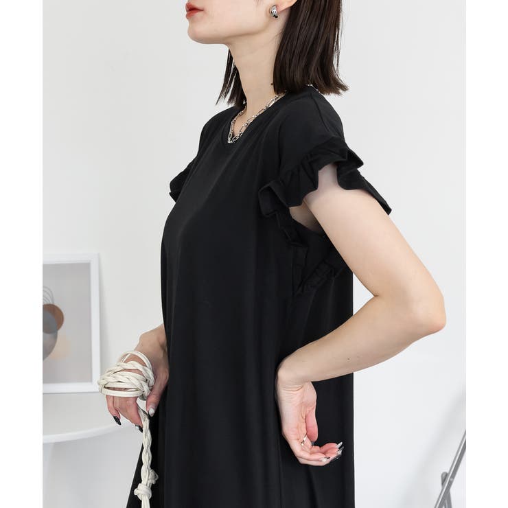 袖フレアノースリーブワンピース レディース 大きいサイズ | JungleJalopy | 詳細画像52 