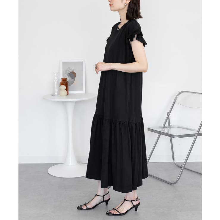 袖フレアノースリーブワンピース レディース 大きいサイズ | JungleJalopy | 詳細画像57 