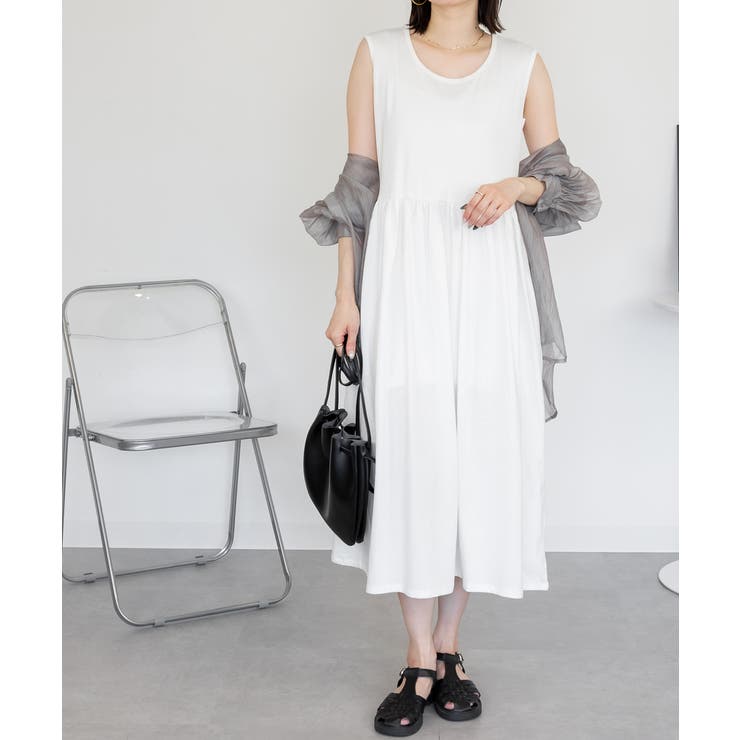 OFFWHITE | ノースリーブカットワンピース レディース 大きいサイズ | JungleJalopy