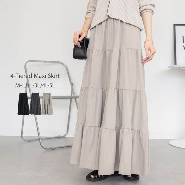 4段 ティアード マキシスカート | JungleJalopy | 詳細画像1 