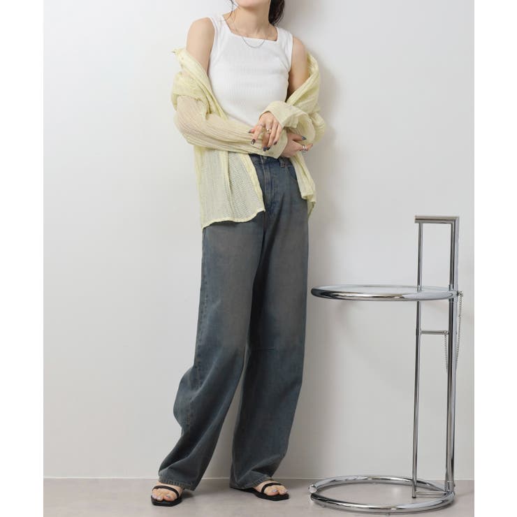 2×2リブ スクエアネックタンクトップ レディース 大きいサイズ | JungleJalopy | 詳細画像16 