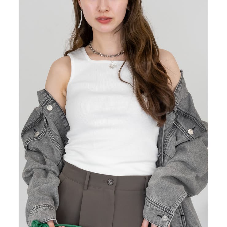 2×2リブ スクエアネックタンクトップ レディース 大きいサイズ | JungleJalopy | 詳細画像23 