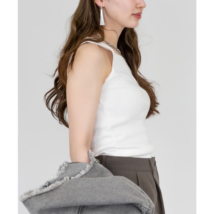 2×2リブ スクエアネックタンクトップ レディース 大きいサイズ | JungleJalopy | 詳細画像24 