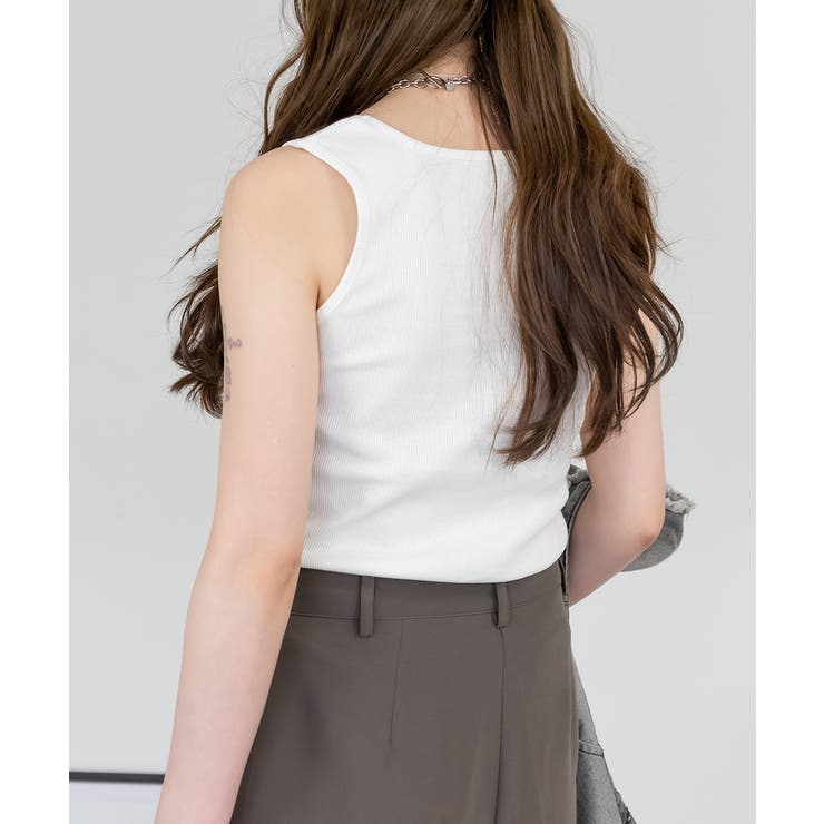 2×2リブ スクエアネックタンクトップ レディース 大きいサイズ | JungleJalopy | 詳細画像27 