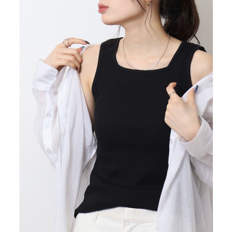 2×2リブ スクエアネックタンクトップ レディース 大きいサイズ | JungleJalopy | 詳細画像36 