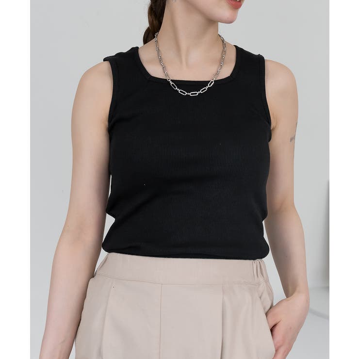 2×2リブ スクエアネックタンクトップ レディース 大きいサイズ | JungleJalopy | 詳細画像41 