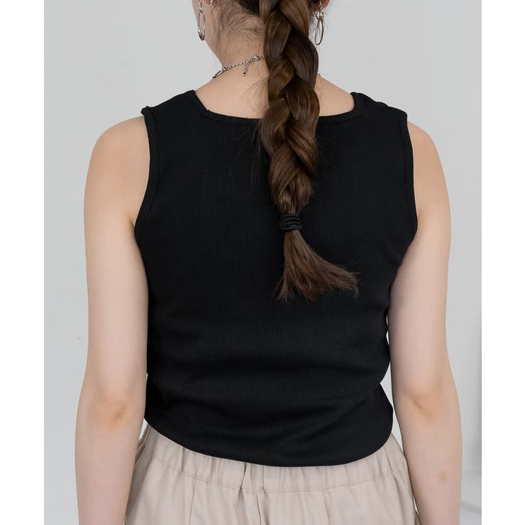 2×2リブ スクエアネックタンクトップ レディース 大きいサイズ | JungleJalopy | 詳細画像44 