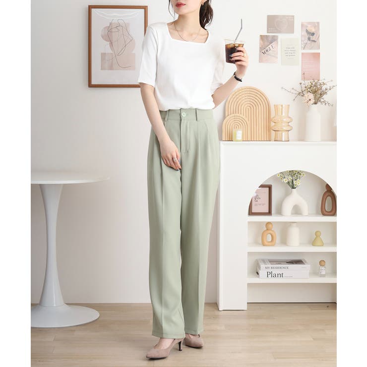 スクエアネック5分袖コットンリブTシャツ レディース 大きいサイズ | JungleJalopy | 詳細画像6 