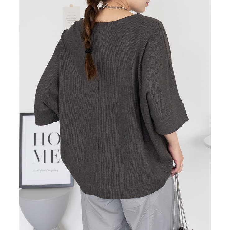 コットンワッフル7分袖ドルマンTシャツ レディース 大きいサイズ | JungleJalopy | 詳細画像19 