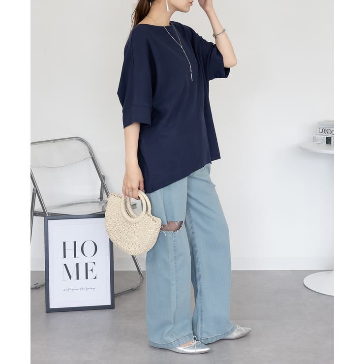 コットンワッフル7分袖ドルマンTシャツ レディース 大きいサイズ | JungleJalopy | 詳細画像28 