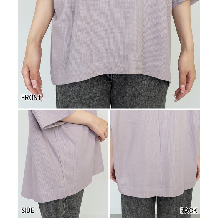 コットンワッフル7分袖ドルマンTシャツ レディース 大きいサイズ | JungleJalopy | 詳細画像53 