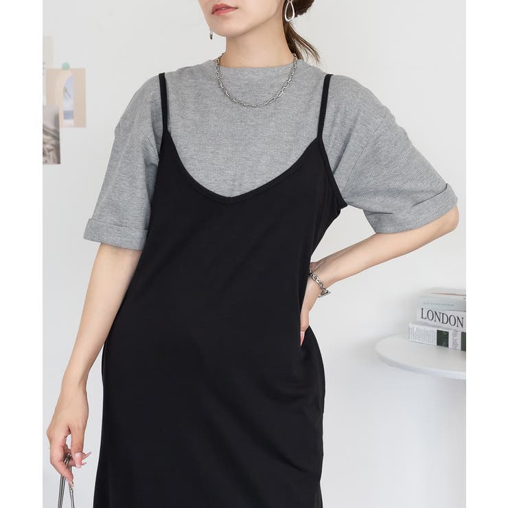 コットンワッフルロールアップハーフスリーブカットソー レディース 大きいサイズ | JungleJalopy | 詳細画像16 