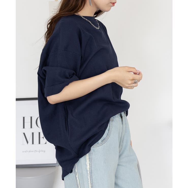 コットンワッフルロールアップハーフスリーブカットソー レディース 大きいサイズ | JungleJalopy | 詳細画像25 